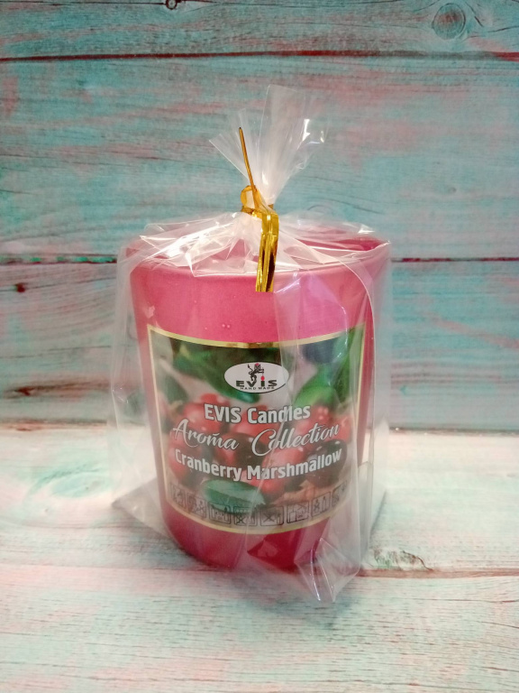 Лонгмайер-Cranberry Mashmallow. Свеча парафиновая в стекле арома
