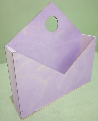 Ящик-конверт №2 фиолетовый 24*24*5 см