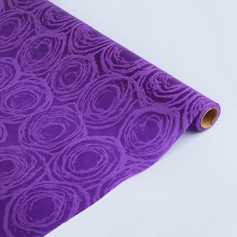 Упак. материал Ламинированный фетр "Розы" 60см*5м фиолетовый