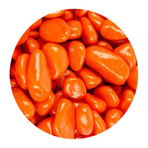 Галька цветная оранжевая (фракция 5-10мм)