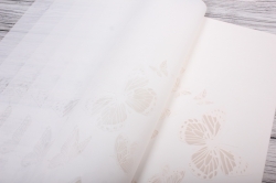 Упак. материал флористическая пленка "Снежные бабочки", 58 см х 58 см, 20 листов/упак., белый