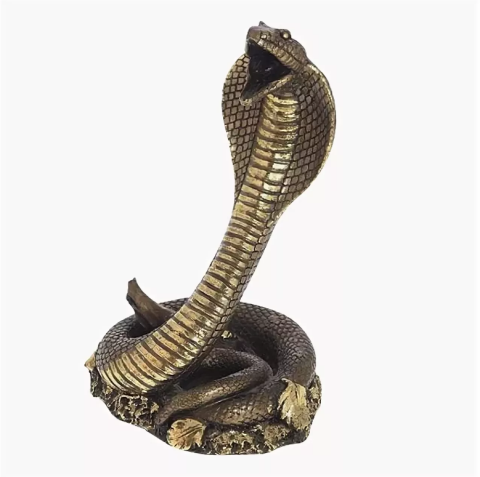 Фигурка декор. "Змея"  сусальное золото L15W14H24 см