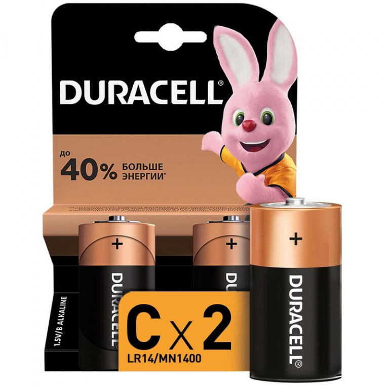 DURACELL батарейки С 2шт