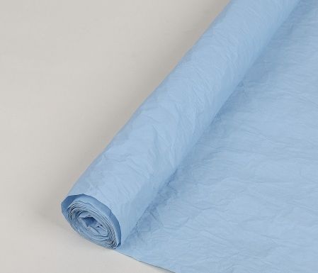 Флористическая крафт бумага жатая двухсторонняя, 70 см x 5 м,  пыльно-голубой