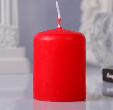 Цилиндр 50 Н-100мм свеча парафин красный