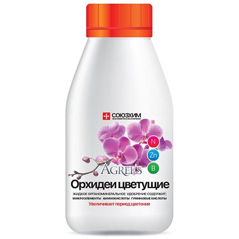 АГРИС Жидкое органоминеральное удобрение марка "АзотКалий" Орхидея цветущая 0,25л