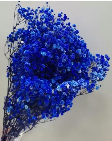 Сухоцвет "Гипсофила", длина 70-80 см, 120 гр/упак., королевский синий