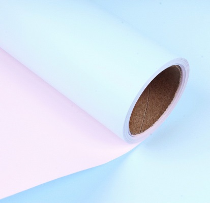 Упак. материал Матовая пленка двухцв. 60см*10м розовый/голубой