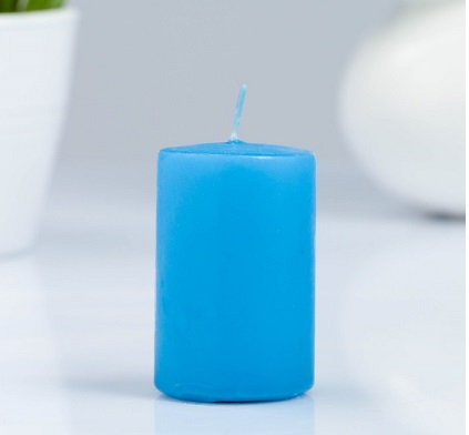 Цилиндр 50 Н-100мм свеча парафин неб.голубой