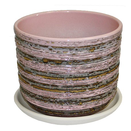 Кукушка розовый  бук горшок керамика №2 d-15см