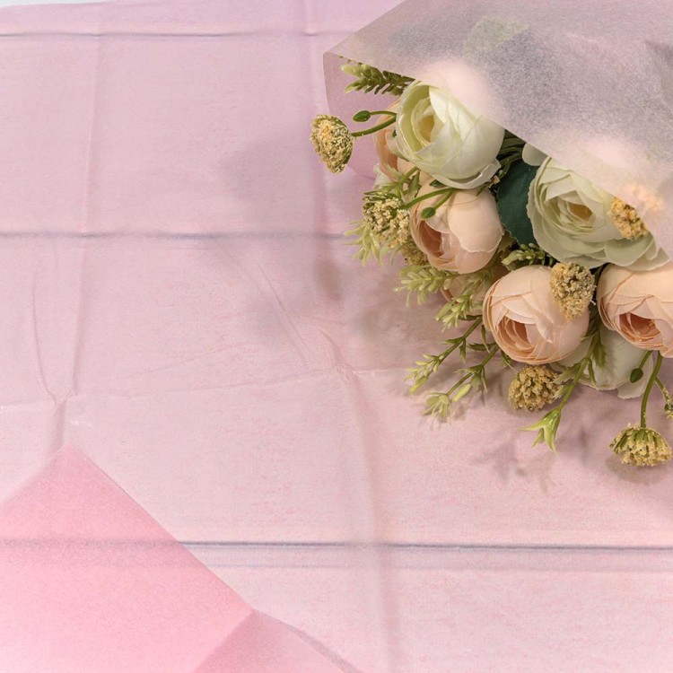 Упаковочная бумага, Тишью (0,5*0,65 м) Светло-розовый, 10 шт
