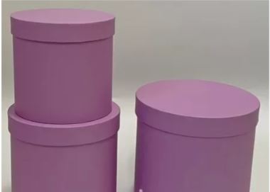Набор коробок с крышкой,19,5х19 см, 17,5х17 см, 15,5х15 см, 3 шт., розово-сиреневый