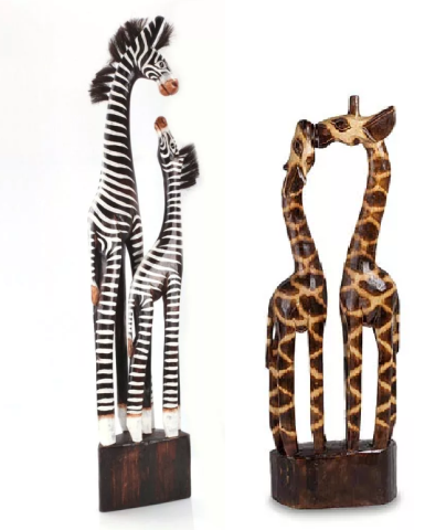 Статуэтка Пара зебра/жираф в ассорт. 1,5м