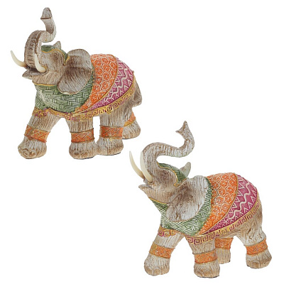 Фигурка декоративная "Слон", L16 W8 H15 см, 2в.