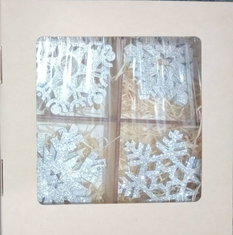 Набор новог. игрушек "Зимние узоры" 8шт.