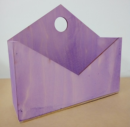 Ящик-конверт №1 фиолетовый 20,5*18*6 см