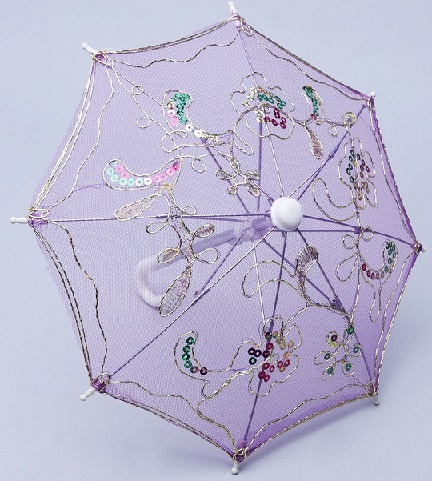 Аксессуар для декора Зонтик Н20,5D27 фиолетовый