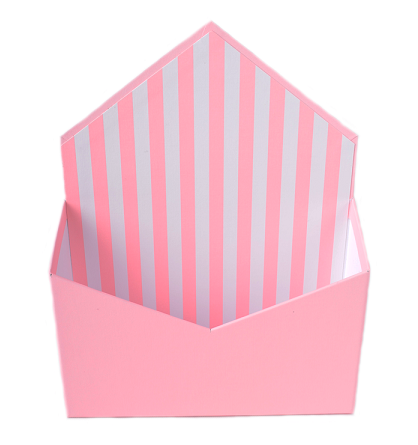 Коробка под цветы "Конверт" 20*7*30см розовый 2шт.