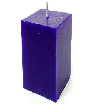 Свеча квадрат Н-200, 46*46мм параф. фиолетовый