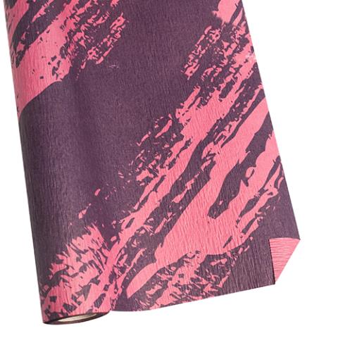 Упак. материал рельефная бумага,Галактика,двухст, 50см*5м темно розовый на коричневом