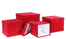Коробка "Крышка-дно" кубик из флока 220*220*220мм