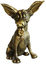 Статуэтка Собачка с косыми глазами с языком (веселые) Н-24см БРОНЗА