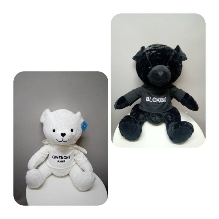 Мягкая игрушка "Медведь черный, белый", 40см 