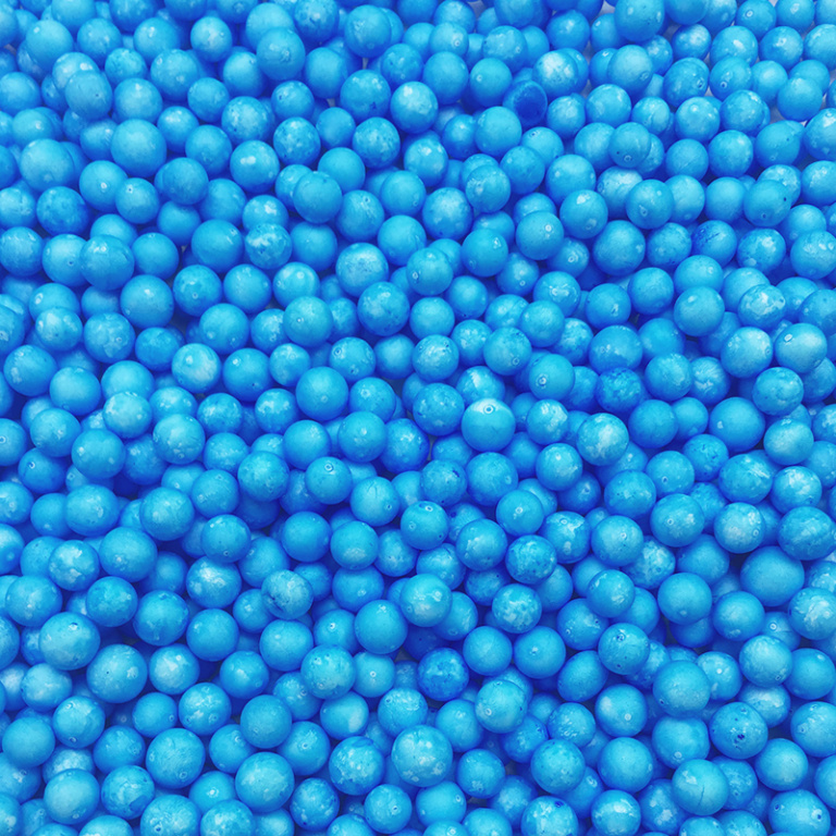 Шарики пенопласт, Синий, 6-8 мм, 10 гр
