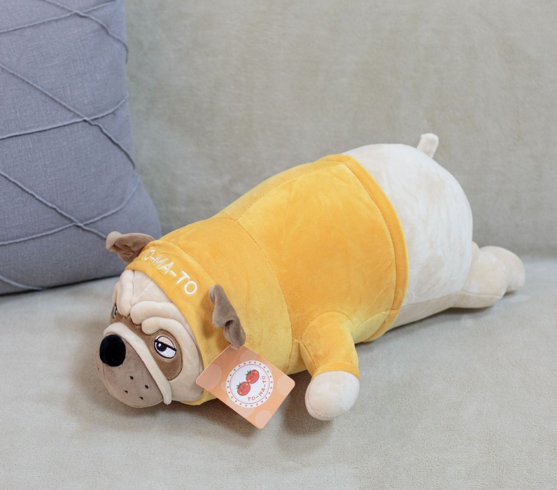 Мягкая игрушка Собака DL408513429Y мопс в желтом