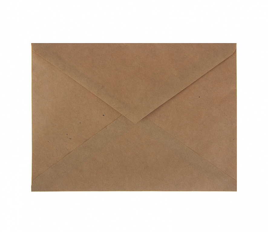 Конверт почтовый крафт С5, 162х229 мм, треугольный клапан, клей, 80 г/м2, в упаковке 1000 штук