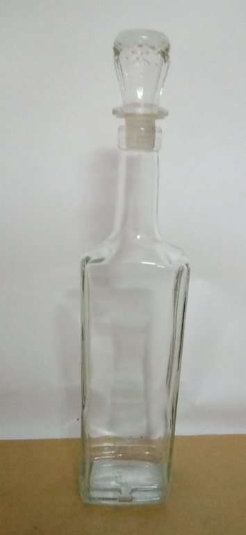 АГАТ Бутылка декоративная 0,5л, с пробкой стеклянной