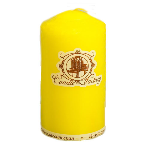Свеча колонна 70*100 желтый