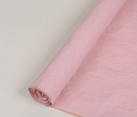 Флористическая крафт бумага жатая двухсторонняя, 70 см x 5 м, розово-лавандовый