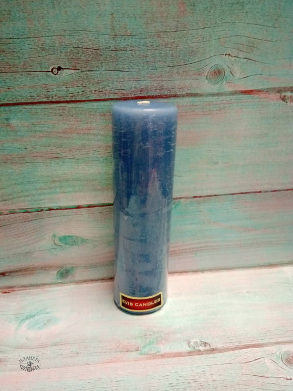 Цилиндр 40 Н-150мм,свеча парафин голубой