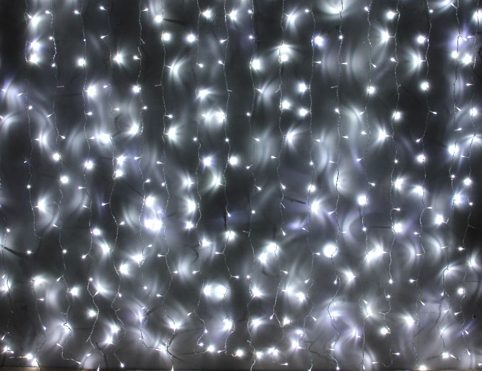 Световой занавес СУПЕР ДИНАМИКА, 480 теплых белых LED-огней, 2.25*3+5м, контроллер, прозр пров,уличн