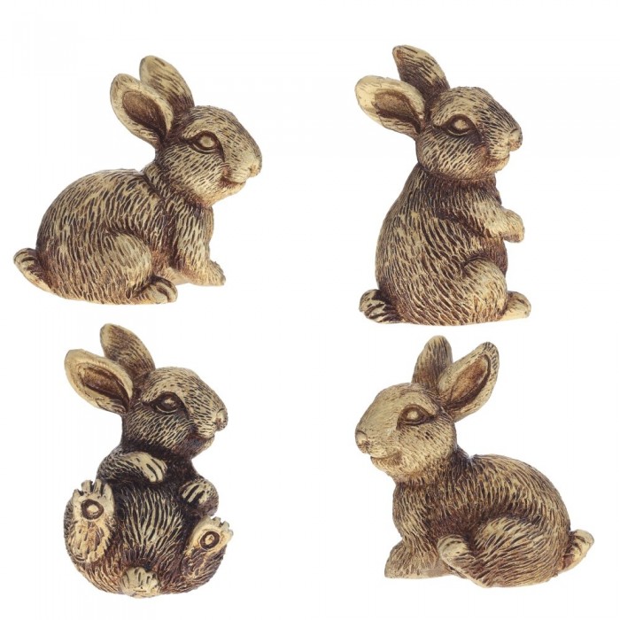 Фигурка декоративная "Кролик", L3 W3,5 H3,5 см, 4в.