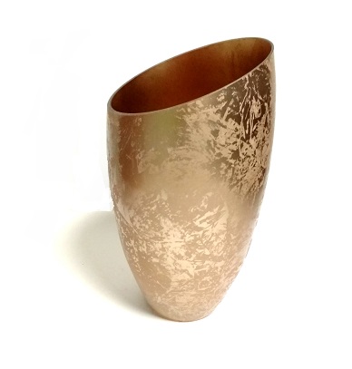 Золото-1 Малага ваза м. декор. со скошенным краем