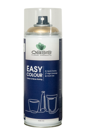 Спрей Краска Oasis Easy Color Metalic Spray Gold, 400мл. с металл. блеском. золотой. арт 30-05225