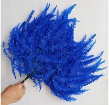Сухоцвет "Горный папоротник", длина 50 см, 30-40 гр/упак, синий
