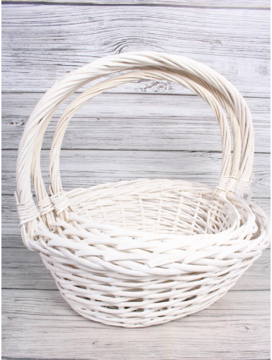 Корзина (ива): №3 31*27*12*30CM, белый