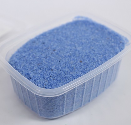 Песок цвет. голубой (кварцевая крошка, фракция 0,5-1мм)