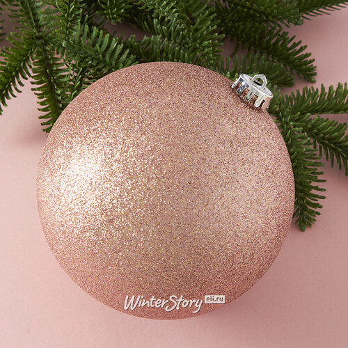 Пластиковый шар Sonder 15 см светло-розовый с блестками (Edelman)