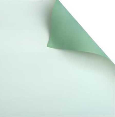 Упак. материал Матовая пленка двухцв. 60см*10м мята/зеленый