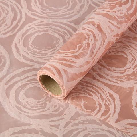 Упак. материал Ламинированный фетр "Розы" 60см*5м чайная роза