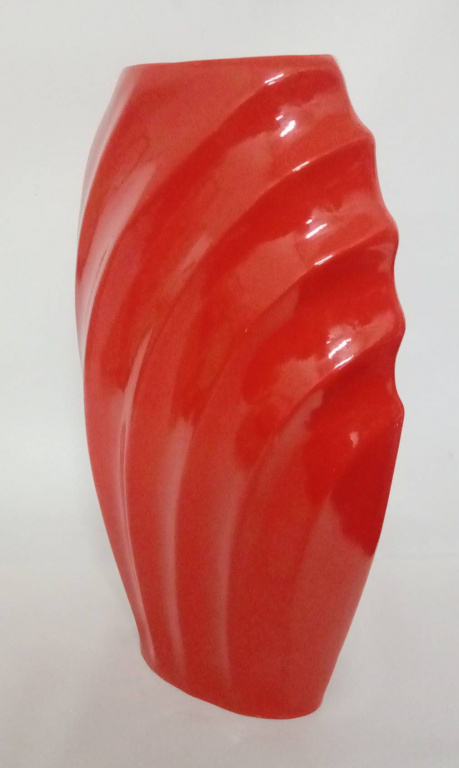 Настольная ваза Парус, красный глянец
