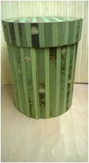 Шляпная коробка D20 H25 бамбук зеленый