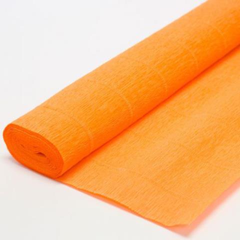 Гофрированная бумага 100гр 50см*2,5м оранжевая