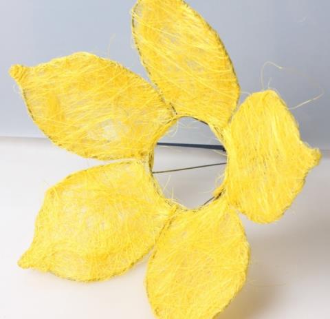 Каркас ротанговый Цветок 1шт. д-30 желтый