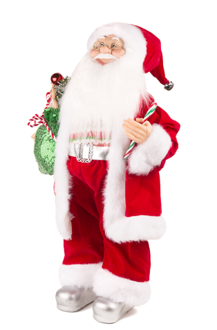 Дед Мороз MAXITOYS, в Красной Шубке с Подарками и Конфетой, 60 см