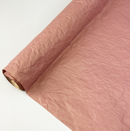 Флористическая крафт бумага жатая однотонная, 60 см x 5 м, чайная роза